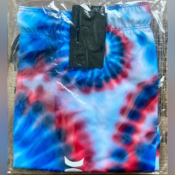 Youth Hurley Tie Dye Adjustable Drawstring Swim Trunks Shorts, Size 16-18 NEW - Picture 5 of 6